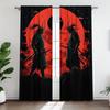 2 шт. штор с японским самурайским принтом, подходят для украшения спальни, гостиной, кухни, домашнего декора, украшения окна