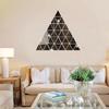 100 Pcs Acrylic 3D Triangular Mosaic Mirror Effect Stickers Room Diy