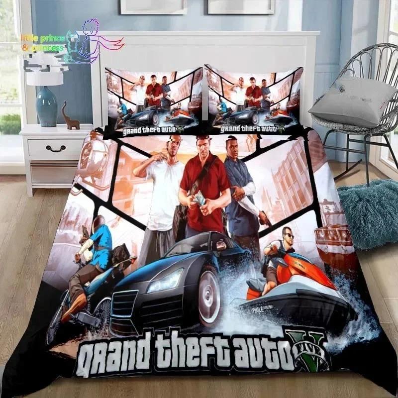 3D-принт Grand Theft Auto GTA Game Gamer Комплект постельного белья Single Twin Full Queen King Size Комплект постельного белья Aldult Kid Bedroom