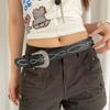 PU Leather Rivet Waist Belt Ethnic Style Dress Jeans Belt Versatile Women's Belt Streetwear