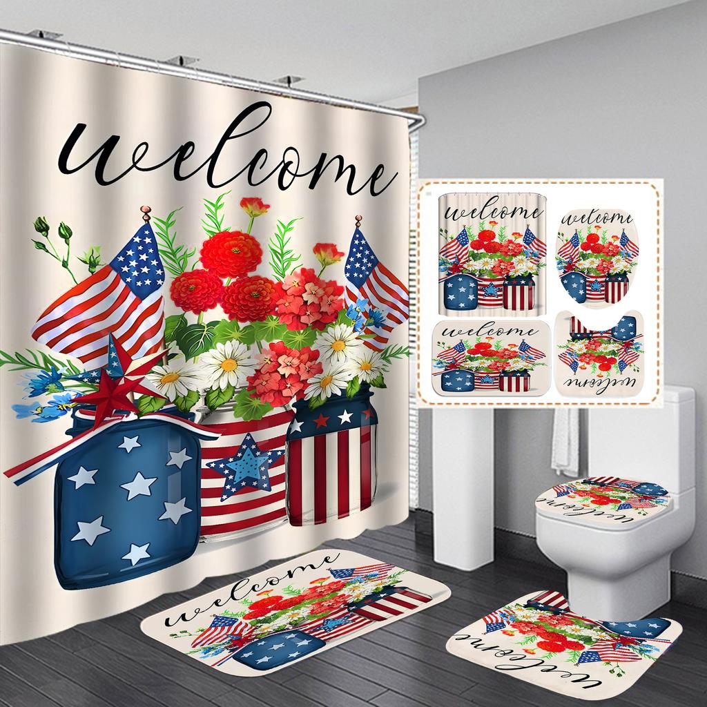 Водонепроницаемая и устойчивая к плесени занавеска для душа для ванной комнаты, разделение сухого и влажного воздуха, затемнение и теплая занавеска для душа, комплект из четырех предметов