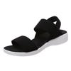 Fashion Women's Knit Elastic Cloth Wedge Sandals Slip On Lightweight Walking Sandals Women Plus Size Comfortable Summer Shoes