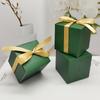 10/50 шт. зеленая квадратная коробка конфет, подарочная коробка, упаковочная коробка, вечерние, свадебные принадлежности, принадлежности для выпечки