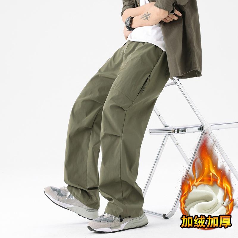 Мужской армейско-зеленый парашютный комбинезон, весенне-осенний, водонепроницаемый и ветрозащитный, свободный, повседневный, альпинистский, зарядные брюки