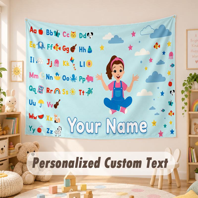 Custom Name Text Tapestry,ms rachel Boho Wall Hanging, Decorative Backdrop Tapestry For Room