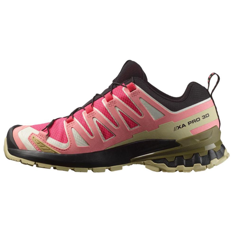 SALOMON XA Pro 3D V9 Нескользящие Устойчивые к истиранию Низкие уличные ботинки Женские Розовые 477446