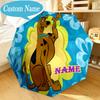 Custom Name Scooby dog Umbrella Folding Umbrella, Automatic Umbrella 8-Frame for Travel, Casual Lightweight Birthday Christmas gift