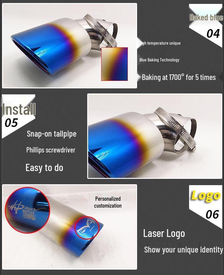 Серебристая декоративная выхлопная труба для Nissan Qashqai