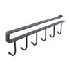 1-5PCS  Non Marking Nail Free Hook Six Row Hook Wardrobe Organize The Shelf