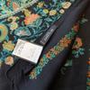 Б/у Красивый шарф, палантин ETRO, черный, с цветочным узором