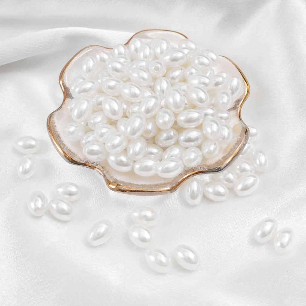 50-100 шт. высокоглянцевые бусины из АБС-пластика с жемчугом и интервалом для самостоятельного изготовления ювелирных изделий из браслета и ожерелья