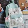 Large Capacity Japanese Style Backpack - Lightweight, Cute Cartoon Design for Female Students