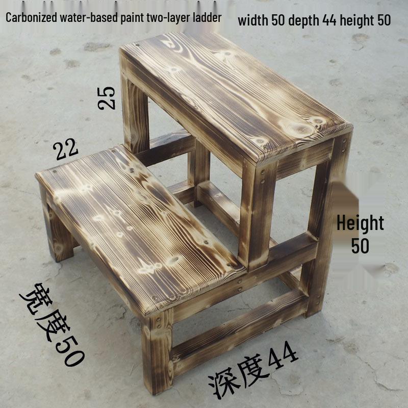 Компактная складная стремянка из массива дерева для дома