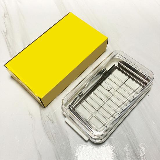 Коробка для резки масла с прозрачной крышкой, пищевая столешница, контейнер для масла, ящик для хранения, кухонные аксессуары