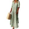 Maxi Dress Charming Stand Collar Soft Long Dress Casual Loose Boho Print Maxi Dress Maxi Dress Streetwear