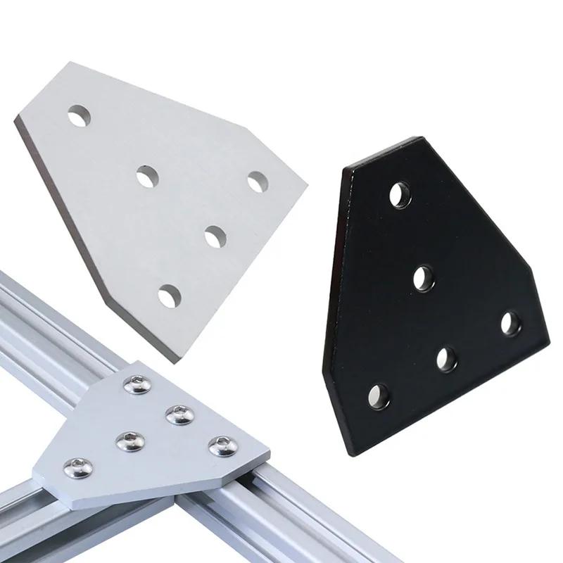 1pcs T/L Type 5 Hole Joint Board Plate Corner Angle Bracket Connection Joint Strip for 2020 3030 4040 Aluminum Profile