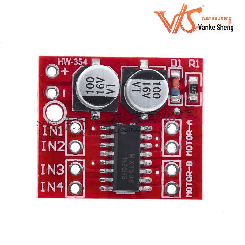 Dual H-Bridge DC Motor Driver Module with PWM Speed Control, Forward/Reverse - Mini Alternative To L298N for 2-Channel Motors