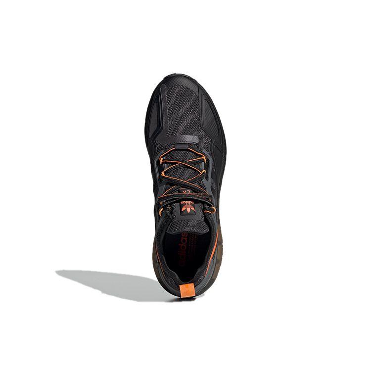 Adidas Originals ZX 2K Boost Ткань Cool Нескользящие Прочные Низкие Кроссовки для Повседневной Носки Унисекс кроссовки Черный Оранжевый GY3547