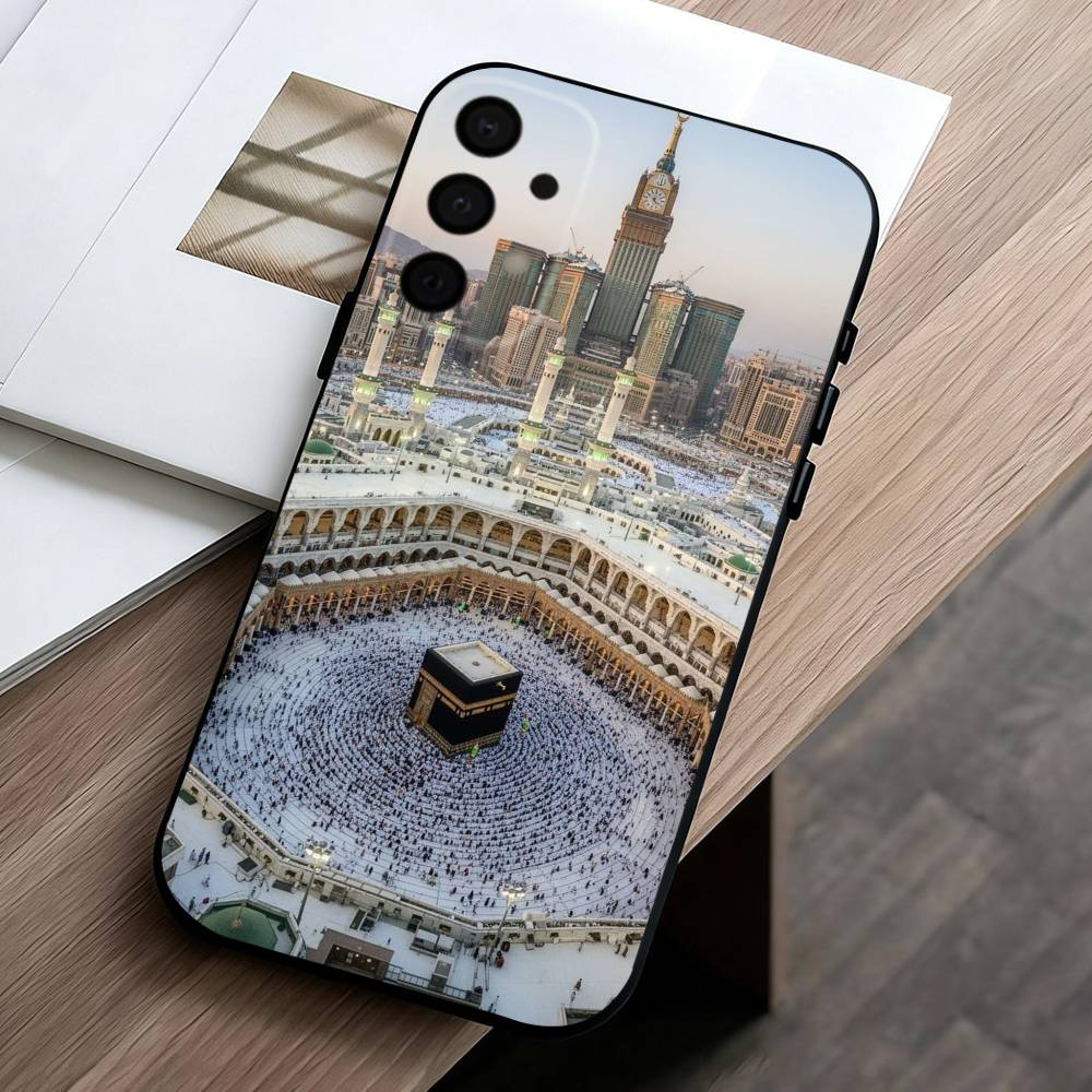 M-Moslem and K-kaaba phone Case For Samsung Galaxy A73,A72,A71,A70,A53,A52,A51,Others Soft Black Shell