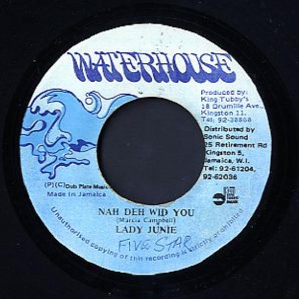 7-дюймовая пластинка LADY JUNIE Nah Deh Wid You NONE Waterhouse 1987 Ямайка Регги Ска Даб Б/у