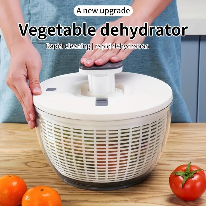 1.59gal Large Capacity Salad Spinner with Vegetable Chopper, Drain Basket, Bowl & Colander - Multifunctional Lettuce Spinner for Fruits & Vegetables