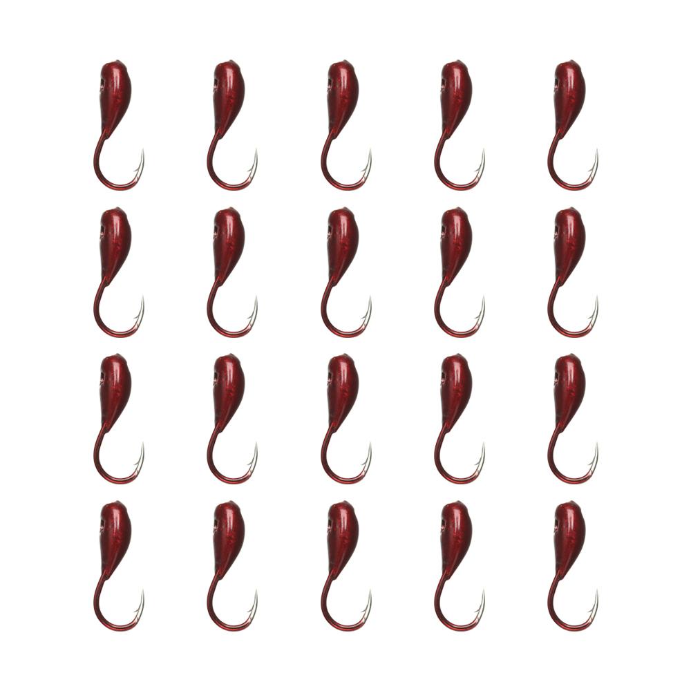 1/10/20Pcs Lifelike Lead Overturned Fishing Hooks Fishing Tackle Lure Bait Red Worm