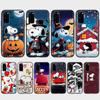 PT77 Cartoon Snoopy Case for Xiaomi Poco X6 X4 M5 M6 F5 F6 C65 C55 C50 C51 C40 Redmi Note 7 8 14C A3X 13C 12C 11 10A 9C Pro Black Sofe Cover