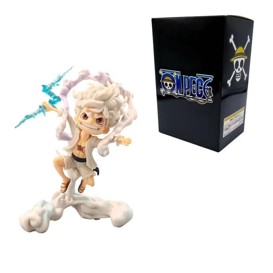13.5 Cm Peripheral Series One Piece Luffy Solon Sanji Q-Version Sitting Posture Childrens Model Figurine Toy Gift Collectibles