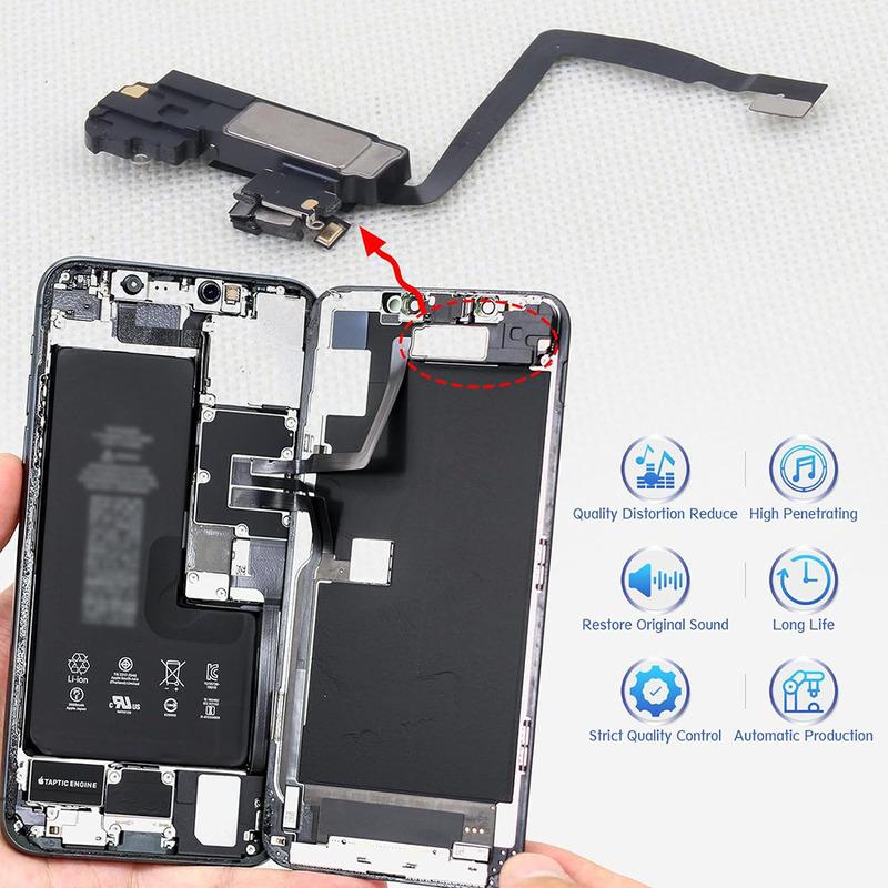 Динамик уха для iPhone X XR XS 11 Pro Max Слуховой динамик с шлейфом Замена БЕЗ Face ID