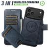 iPhone17Pro Flip Case with Card Slot & Wireless Charging Stand