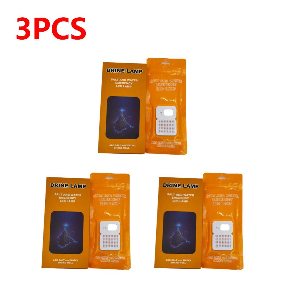 Portable Salt Water LED Lamp Emergency Lamp for Camping Night Fishing Lamp Portable Energy Saving Lamp Survival Travel Supplies