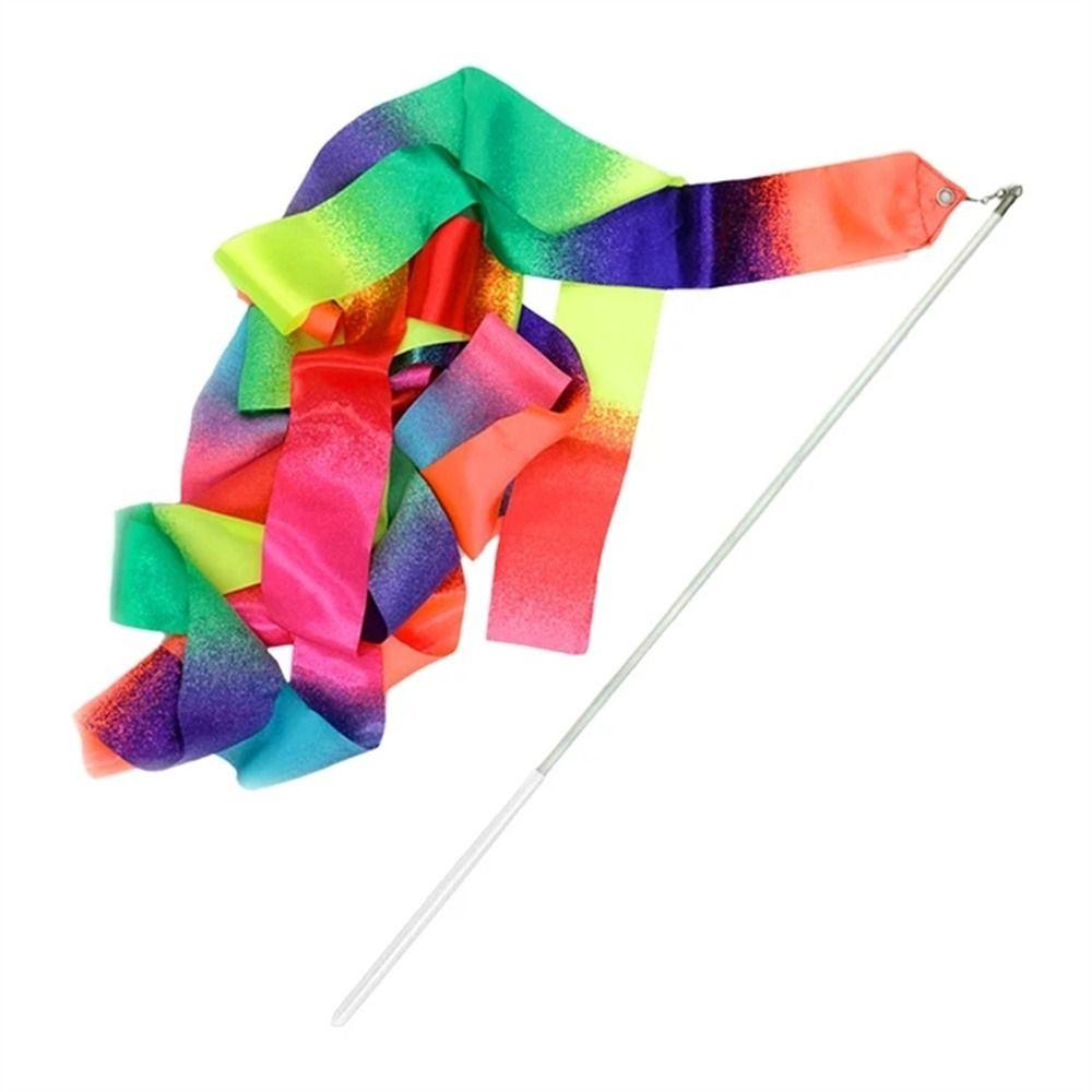 Палочка для вращения Гимнастические ленты Лента для ритмической гимнастики Балетный стример Дети