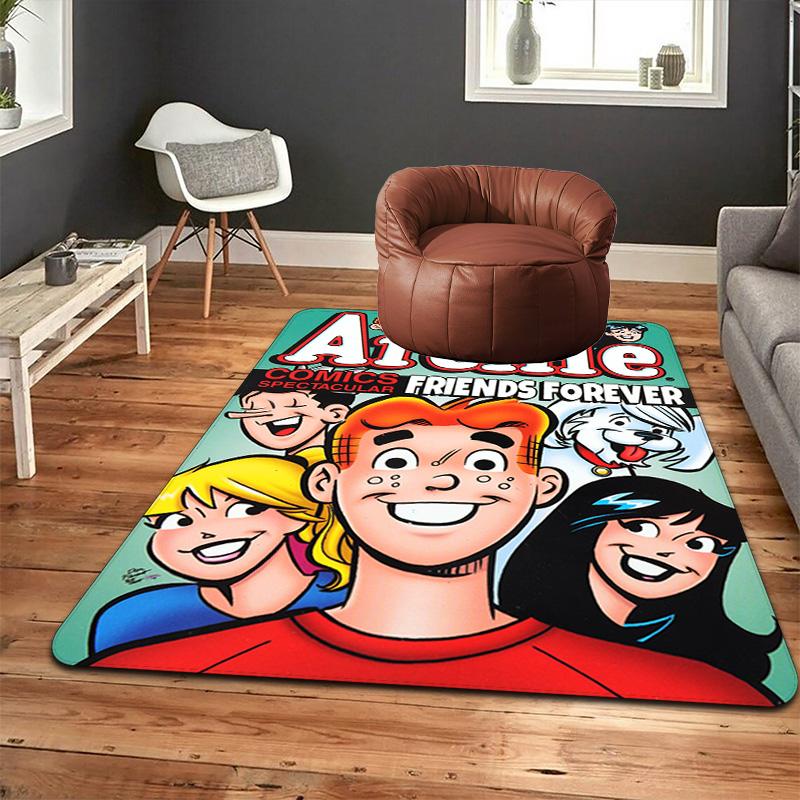 Archie Comics "Friends for Life" Rug Floor Mat for Living Room or Bedroom Soft and Comfortable Carpet a Gift for Birthday and Holiday.