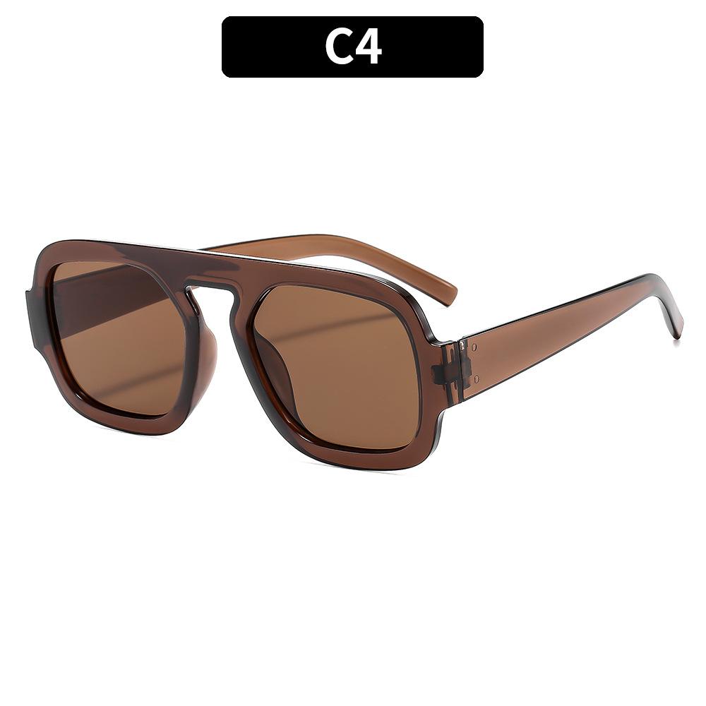 New Cool Double Bridge Oval Sunglasses Fashion Women Summer Sun Shading Eyeglasses Men Driving Sun Protection Eyewear Uv400