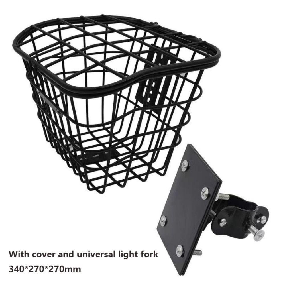 Universal Large Capacity Storage Baskets Metal Bicycle Front Basket Electric Bicycles Accessories