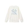 Модная унисекс толстовка с круглым вырезом MLB New York Yankees Кремовая 3AMTM0851-50CRS