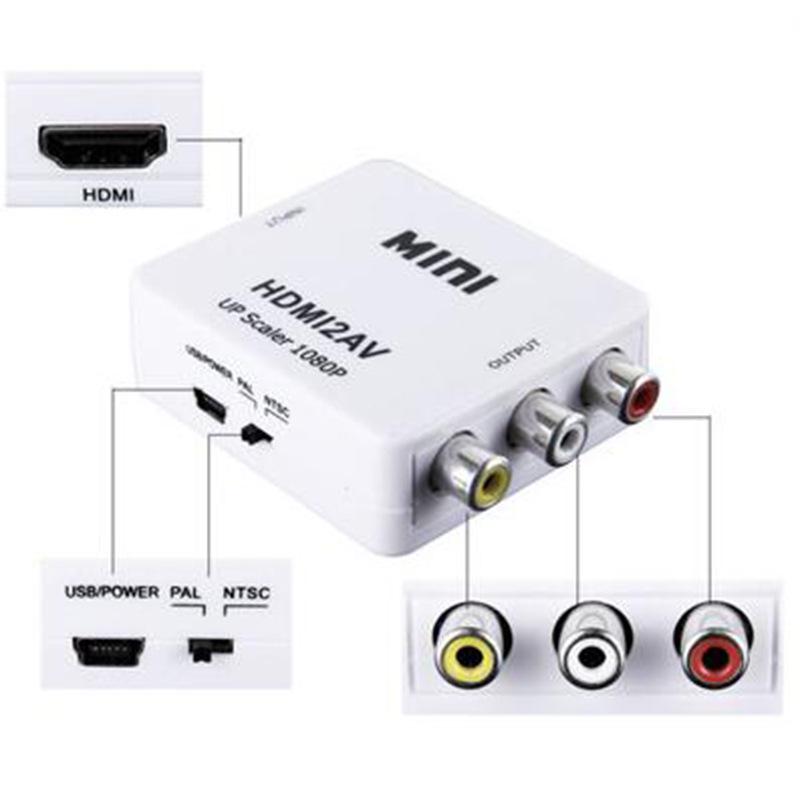 Конвертер HDMI в AV HDMI2AV с HDMI в RCA и коммутатором HDMI 1080P