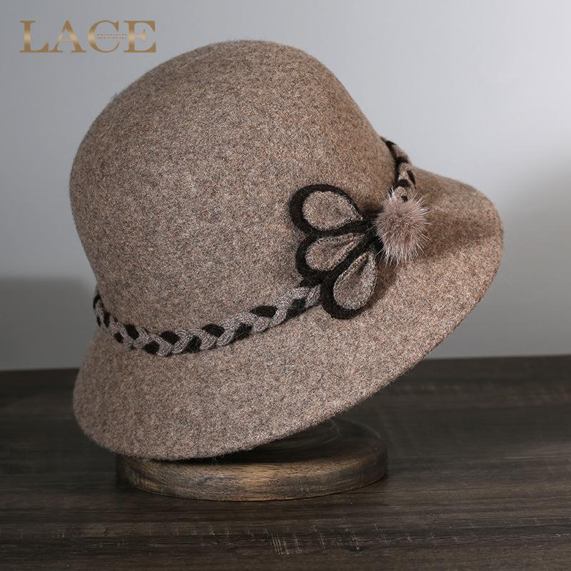 Шапки для женщин среднего возраста и пожилых женщин, осенне-зимние шерстяные шапки-лопатки, цилиндры, толстые теплые шапки для рыбаков для мам