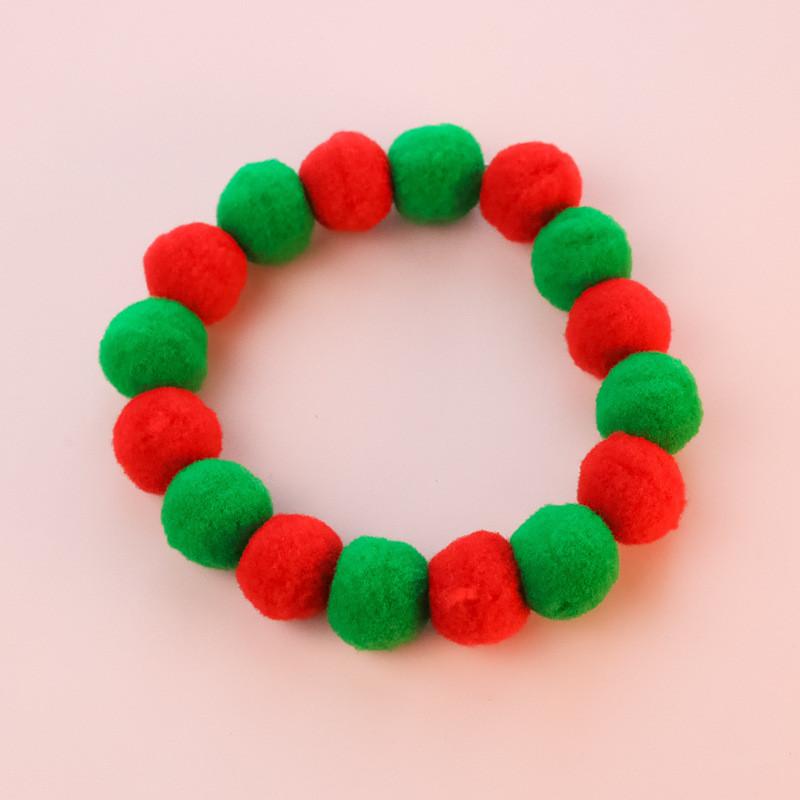 Рождественское милое ожерелье с плюшевым шариком для собаки и кошки, мягкий эластичный ошейник, аксессуары для шеи питомца, ожерелье с помпоном, подарок для щенка и котенка