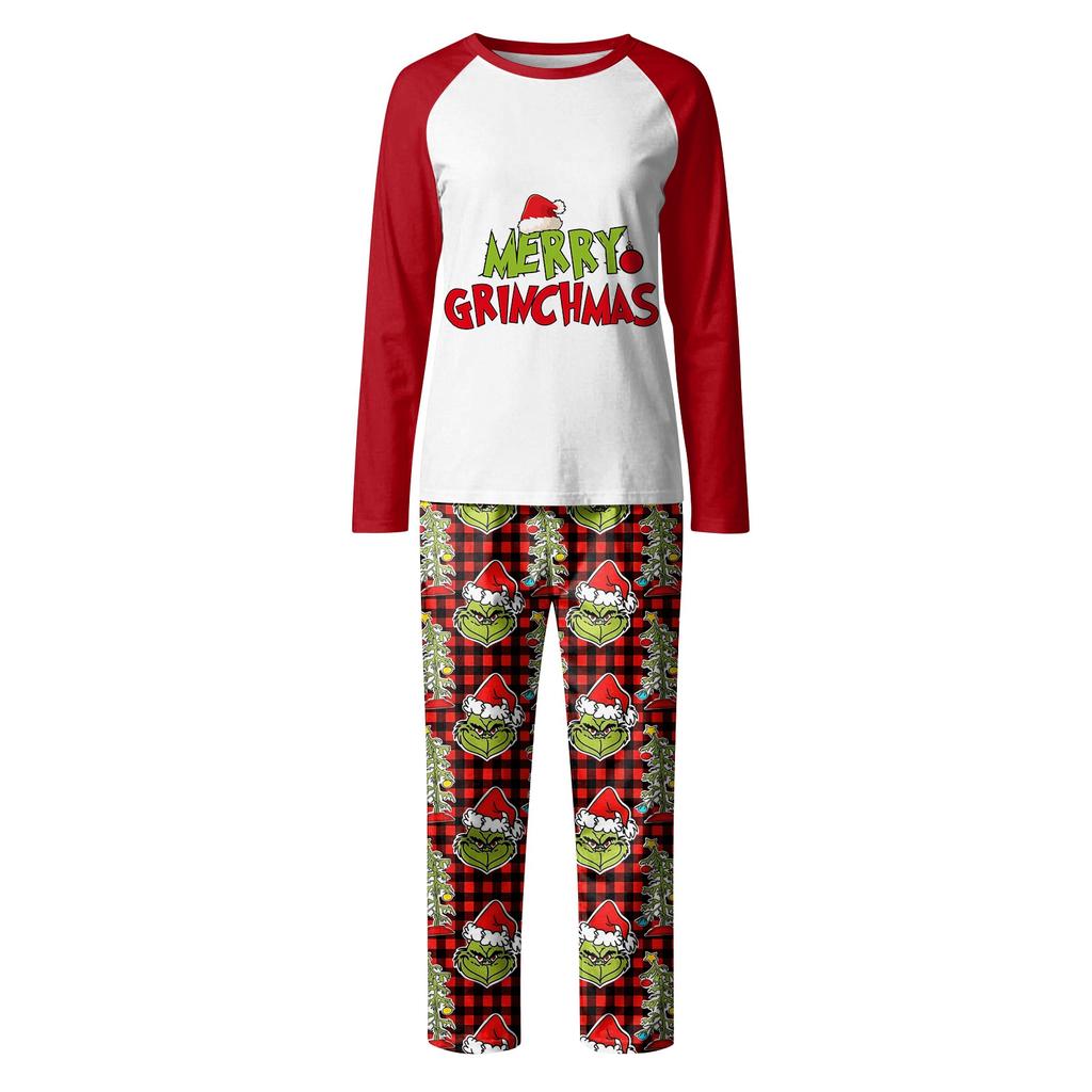 Family Matching Print Sets Pajamas Loungewear Outfits Family Matching Long Sleeve Tops+Pants Set