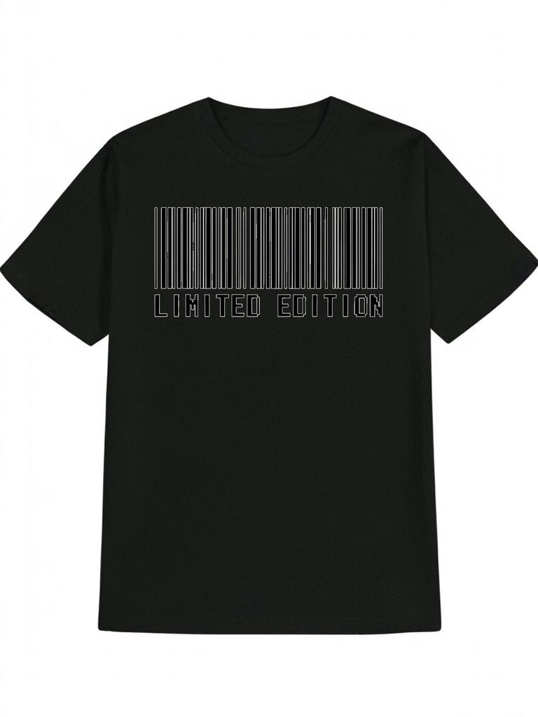 Casual Graphic T-shirt - "Limited Edition" Barcode Print