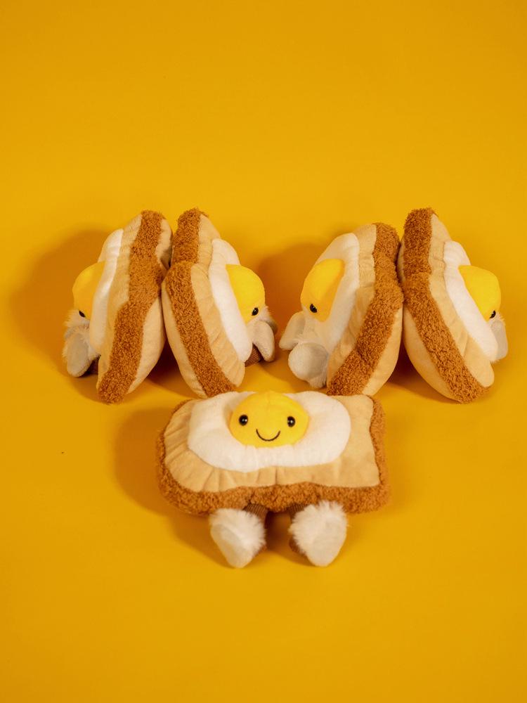 Креативная плюшевая подушка в виде тоста с жареным яйцом - Кукла из серии еды в стиле JC