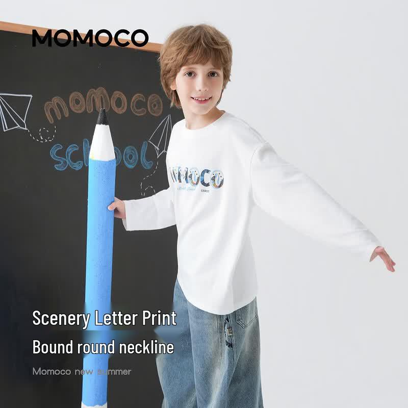 Повседневная футболка с длинным рукавом для мальчиков MOMOCO