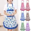 Women's Kitchen Floral Apron With Pockets And Adjustable Waist Belt Waterproof Women's Bib Apron