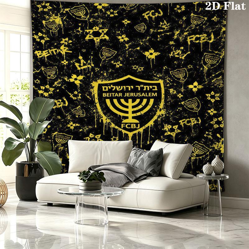 Beitar Jerusalem Wall Tapestry Aesthetic Wall Hanging Printed Fabric Blanket Decorative Tapestries for Bedroom Living Room Home Decor