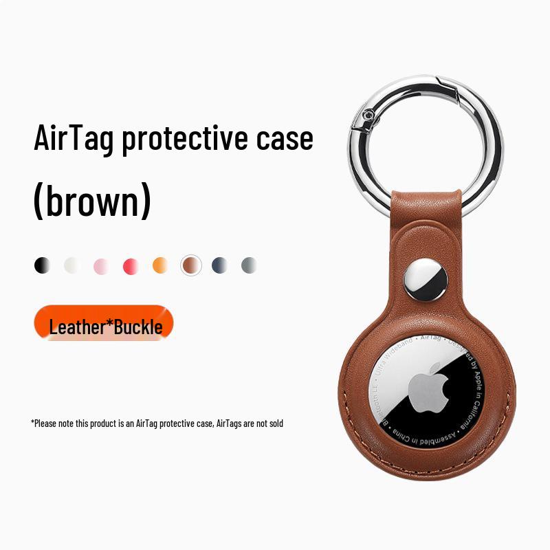 Apple AirTag 2-го поколения Кожаный Защитный Брелок и Чехол для Ошейника Питомца