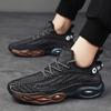 Мужские спортивные кроссовки для бега, черные, для джоггинга, повседневные, для улицы, дышащая сетка, противоскользящие, легкие, с амортизацией