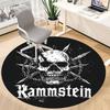 1 шт. Круглый ковер Rammstein Metal Death Office, Коврик для помещений, Подходит для офиса, спальни, гостиной, домашнего декора, Декор комнаты a0926107