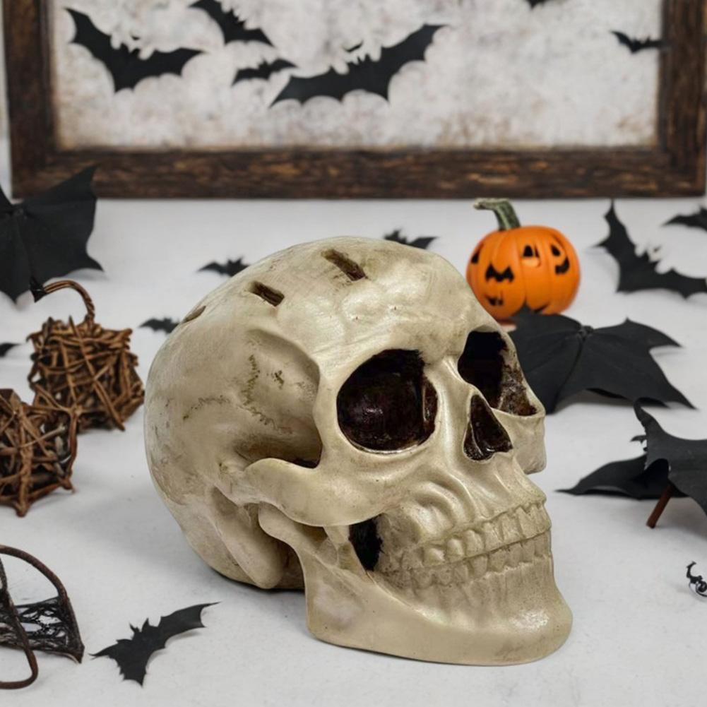 Skull Shaped Knife Block Personalized Skeleton Knife Rack Skull Knife Stand for Kitchen Cutlery Display Organizer