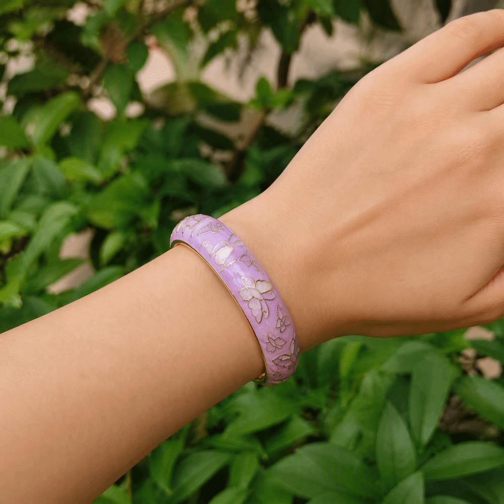 1.4cm Butterfly Enamel Bracelet Enamel Colored Oil Drip Enamel Bracelet Gifts for Women Girl